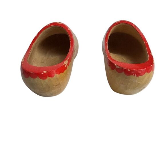 Vintage Hand Painted Holland Windmill Wooden Dutch Clogs - Picture 13 of 16